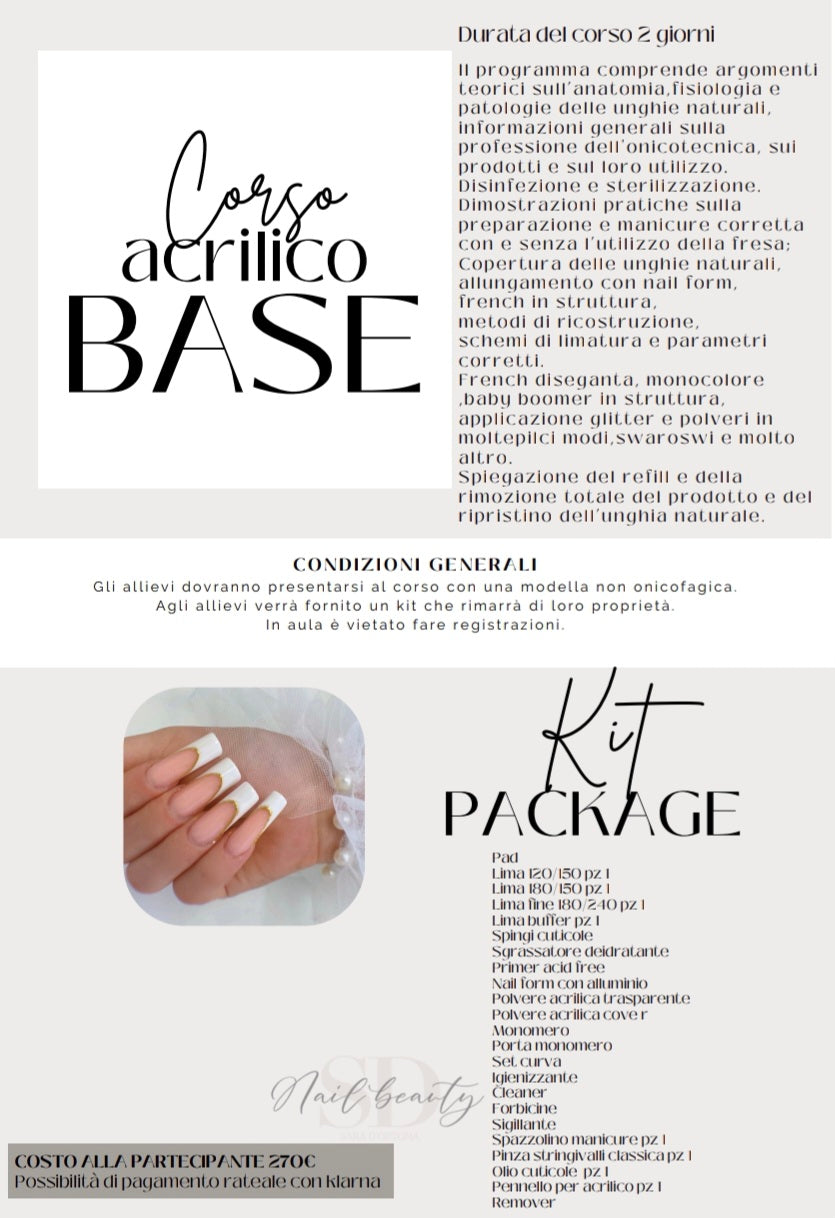 CORSO ACRILICO BASE